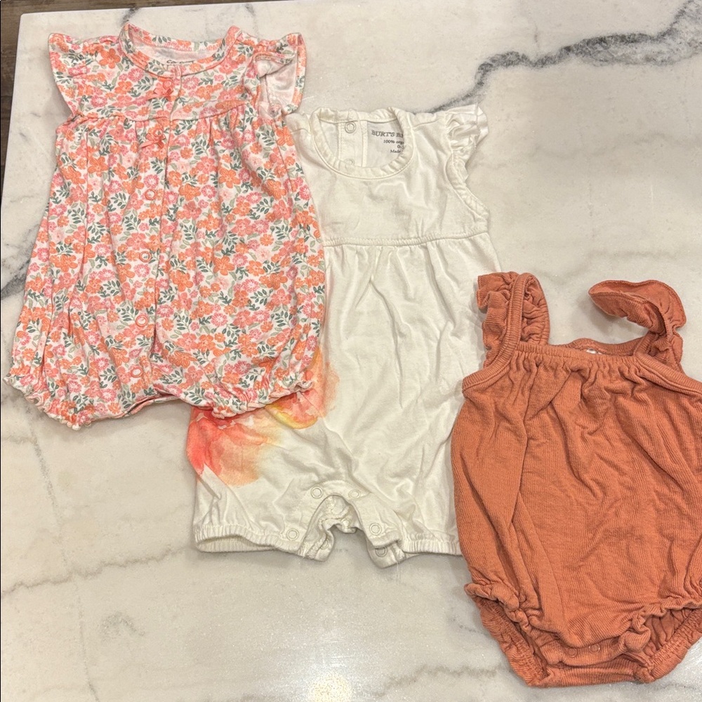 Gerber Modern Moments Peach Baby Romper